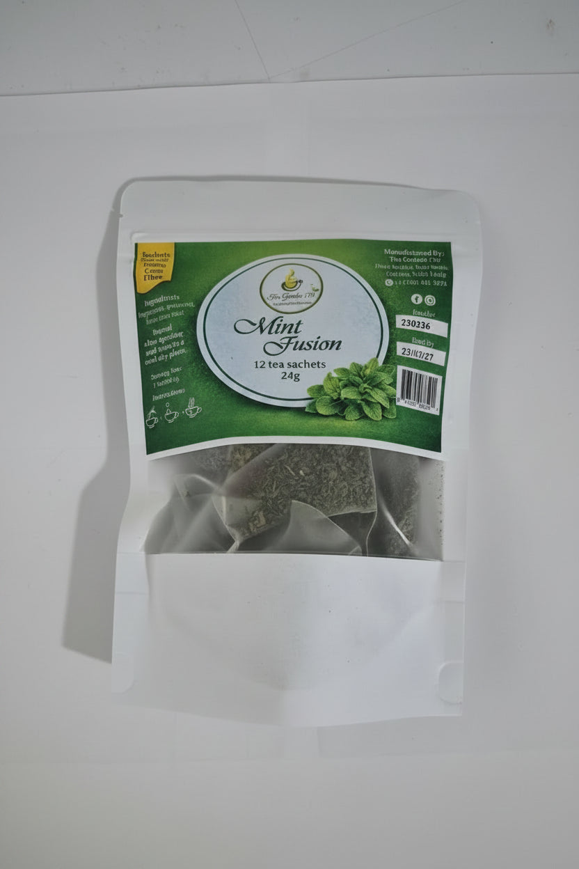 Tea Garden 758 Mint Fusion Herbal Tea | Saint Lucian Triple Mint Blend | 12 Tea Sachets 24g | Calm, Clarity & Digestive Relief