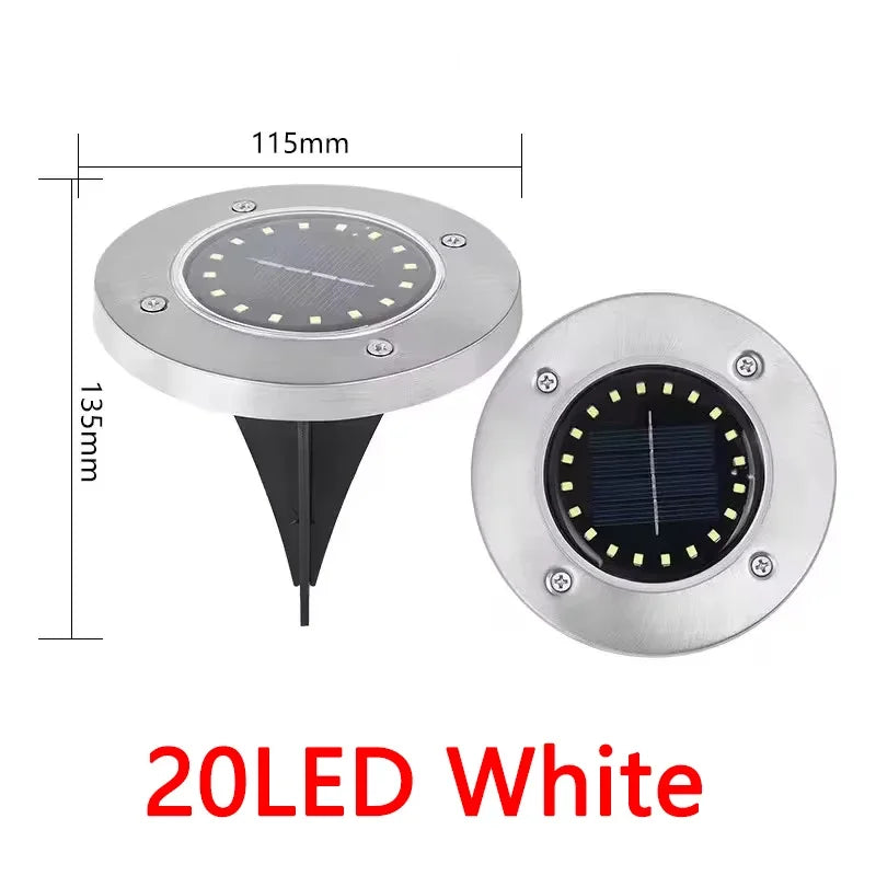 Solar Garden Ground Lights 820LED Outdoor Disk Lamp Set