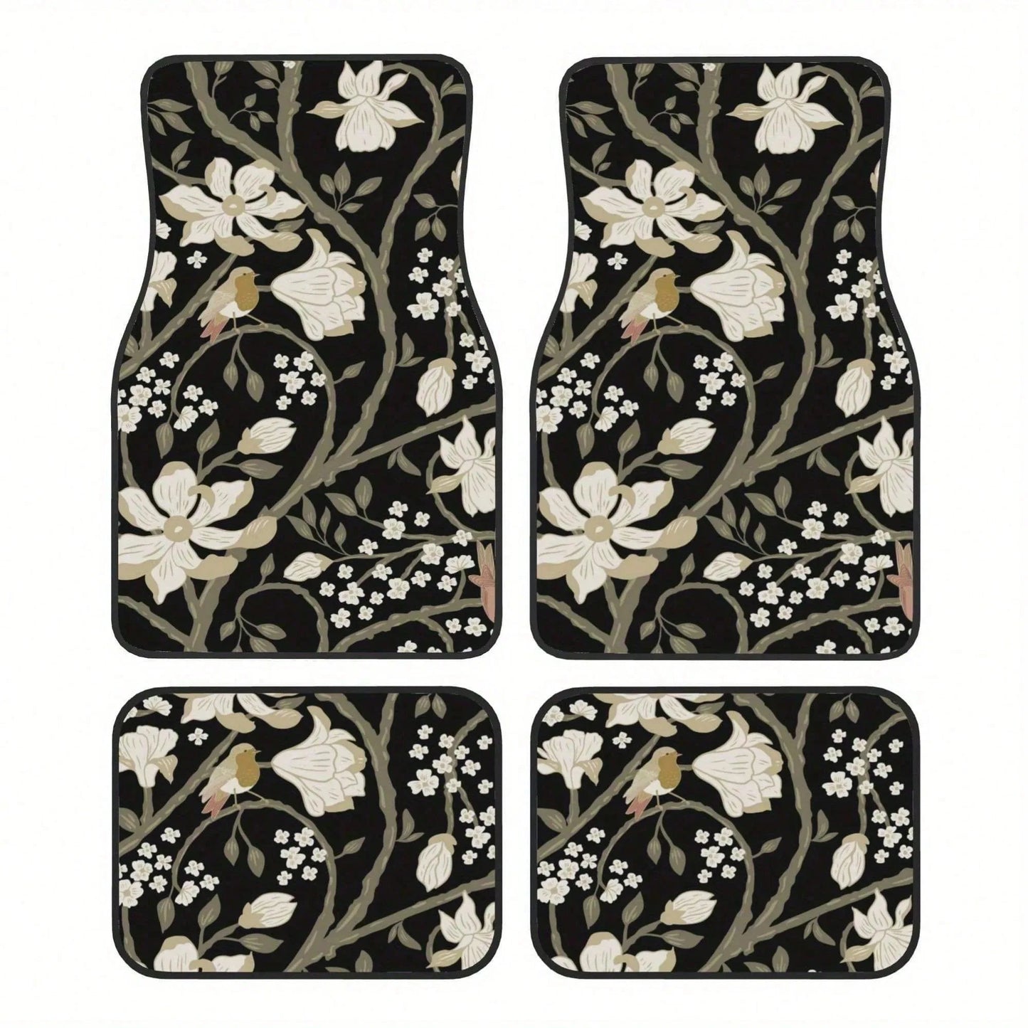 4pcs Leopard Print Car Mats