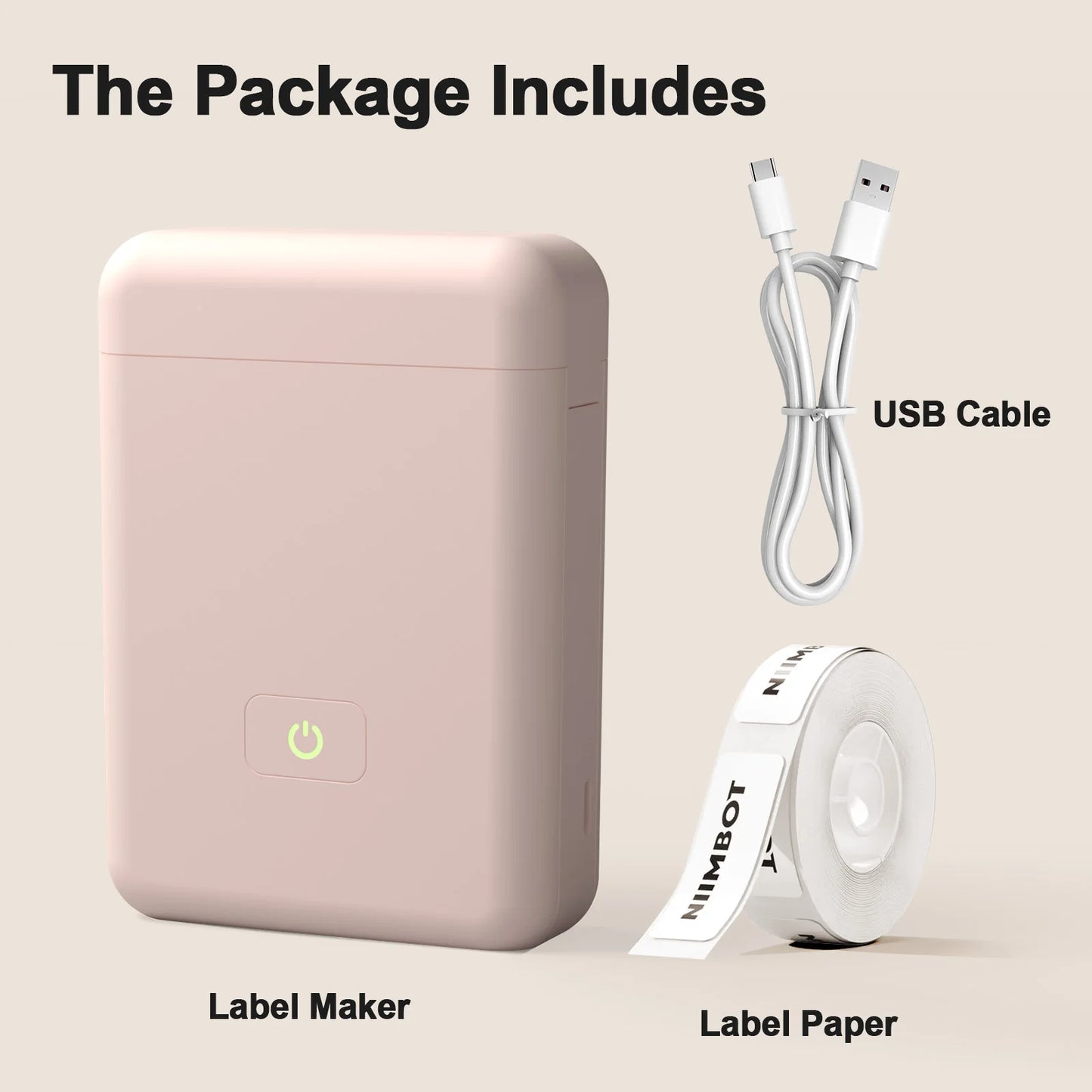 Portable Label Maker with Tape — Mini Thermal Sticker Printer