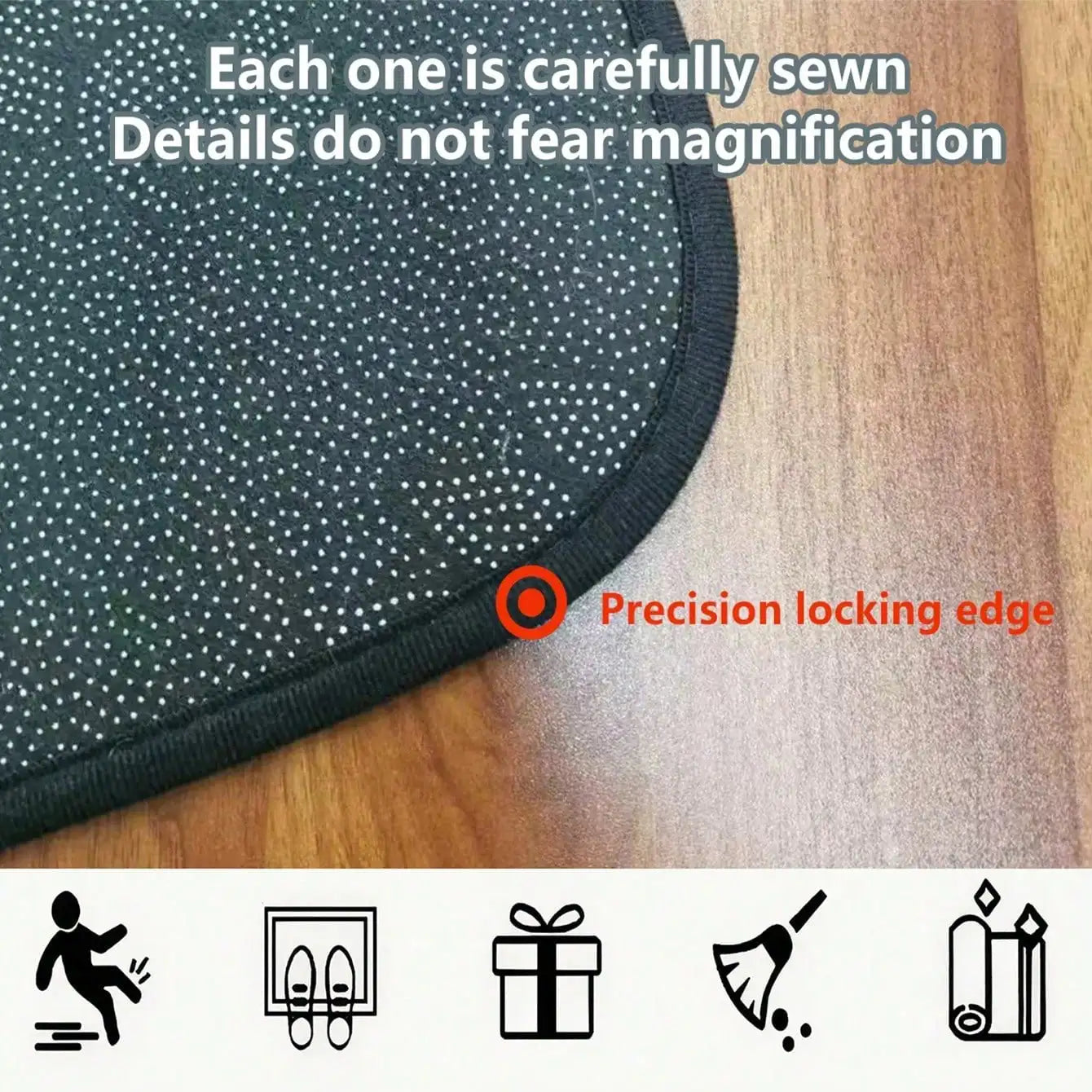 Tech-Style Panel Pattern Car Floor Mats, 4-Piece All-Season Set