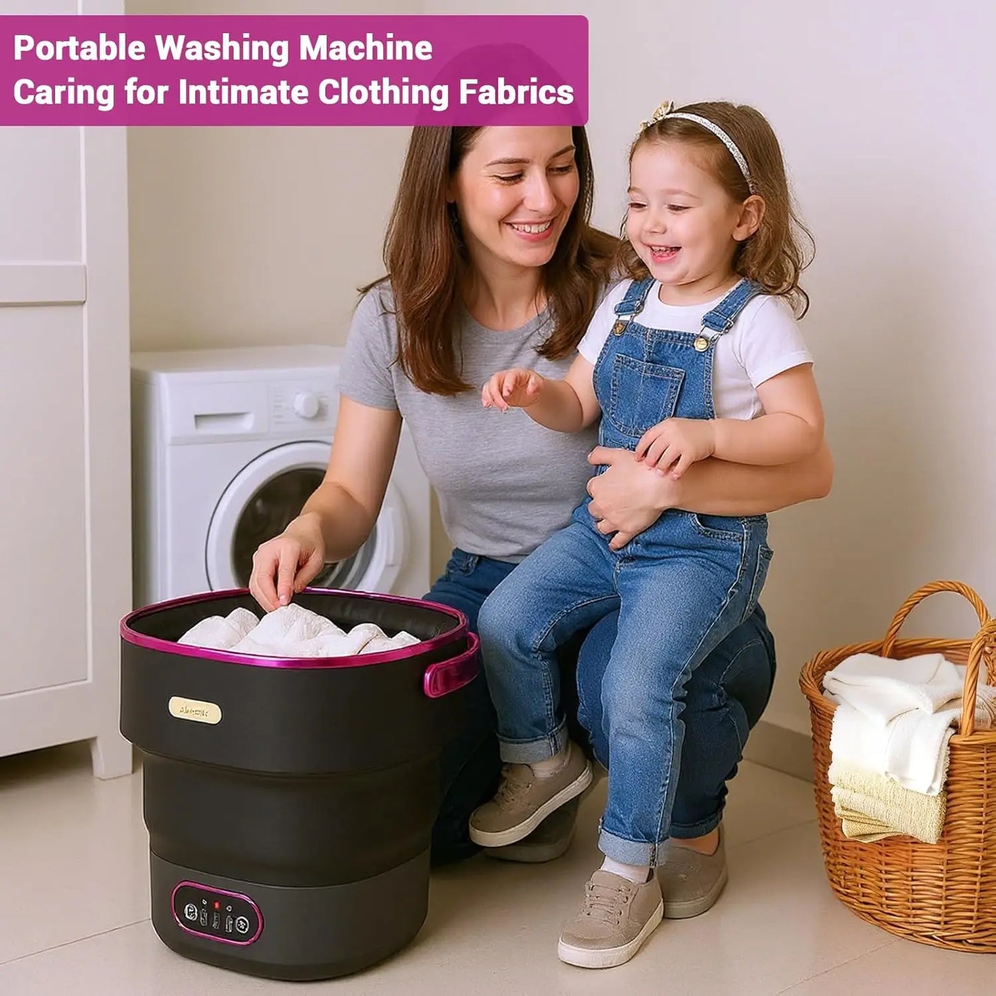 Portable Foldable Washing Machine — 13L Mini, 4 Modes & Spin