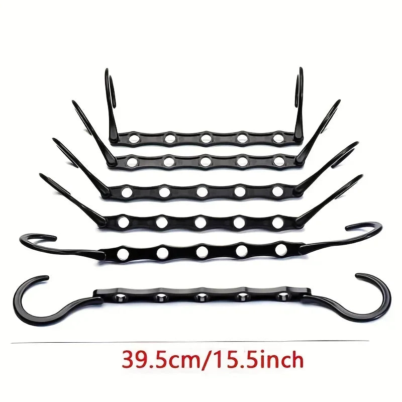 5-Hole Multi Hangers with Windproof Hooks — Space-Saving (Set of 5)