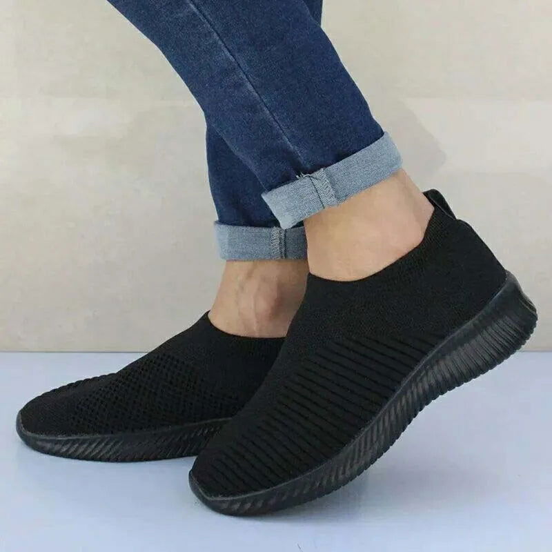 2024 New Trainers Breathable Women Sneakers Slip On Sock Woman Shoes Ladies Flat Shoes - Kart It Up   -  