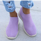 2024 New Trainers Breathable Women Sneakers Slip On Sock Woman Shoes Ladies Flat Shoes - Kart It Up   -  