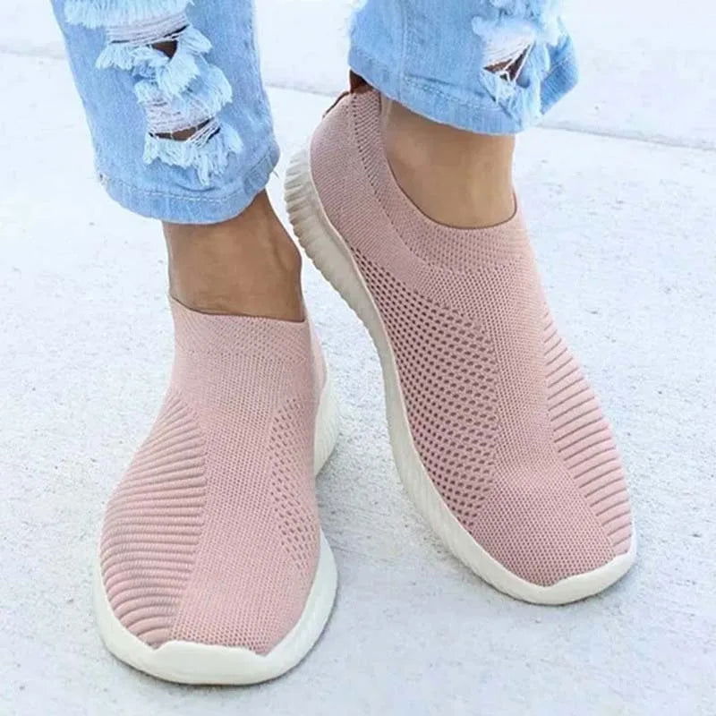 2024 New Trainers Breathable Women Sneakers Slip On Sock Woman Shoes Ladies Flat Shoes - Kart It Up   -  