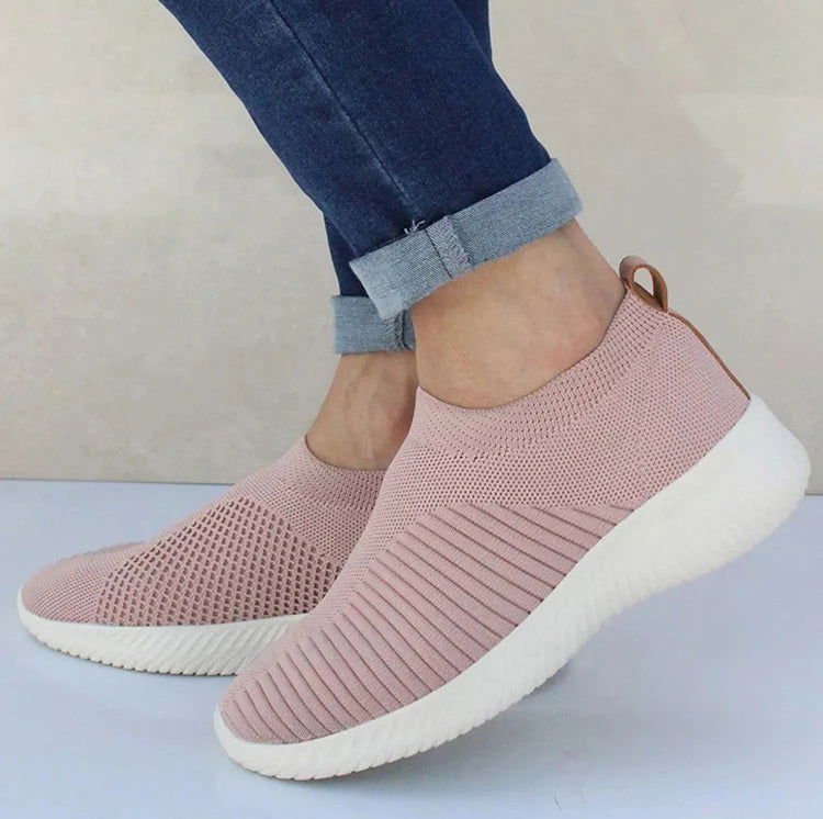 2024 New Trainers Breathable Women Sneakers Slip On Sock Woman Shoes Ladies Flat Shoes - Kart It Up   -  