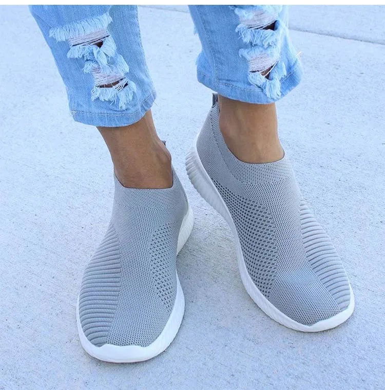 2024 New Trainers Breathable Women Sneakers Slip On Sock Woman Shoes Ladies Flat Shoes - Kart It Up   -  