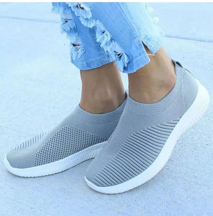 2024 New Trainers Breathable Women Sneakers Slip On Sock Woman Shoes Ladies Flat Shoes - Kart It Up   -  