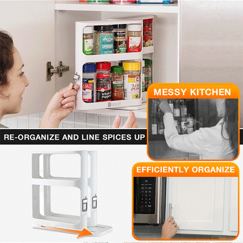 2Layer Multi-Function Rotate Spice Storage Rack - Kart It Up   - 2Layer Multi-Function Rotate Spice Storage Rack - Kart It Up   - 2Layer Multi-Function Rotate Spice Storage Rack - Kart It Up   - 2Layer Multi-Function Rotate Spice Storage Rack - Kart It Up  - 2Layer Multi-Function Rotate Spice Storage Rack - Kart It Up  -  -  