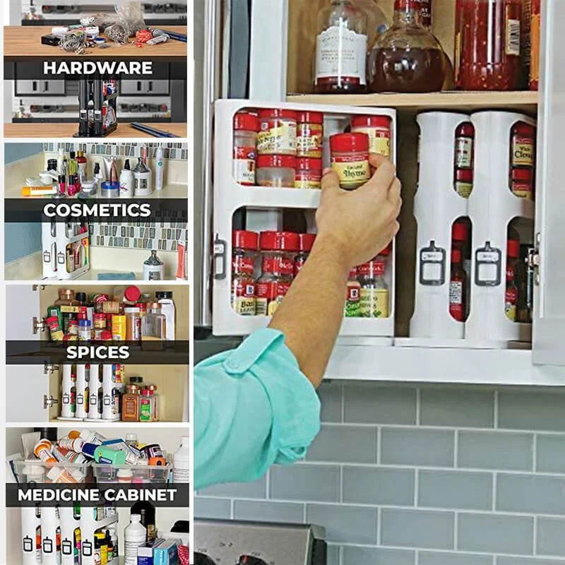 2Layer Multi-Function Rotate Spice Storage Rack - Kart It Up   - 2Layer Multi-Function Rotate Spice Storage Rack - Kart It Up   - 2Layer Multi-Function Rotate Spice Storage Rack - Kart It Up   - 2Layer Multi-Function Rotate Spice Storage Rack - Kart It Up  - 2Layer Multi-Function Rotate Spice Storage Rack - Kart It Up  -  -  