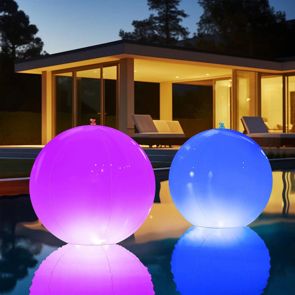 2PCS Floating Pool Lights,40" Outdoor Pool Ball Lights, 16 Color Changing LED Night Lights - Kart It Up   - 41280617218135 