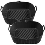 2Pcs Air Fryer Silicone Pot with Handle Reusable Air Fryer Liner - Kart It Up   - 41280619872343 