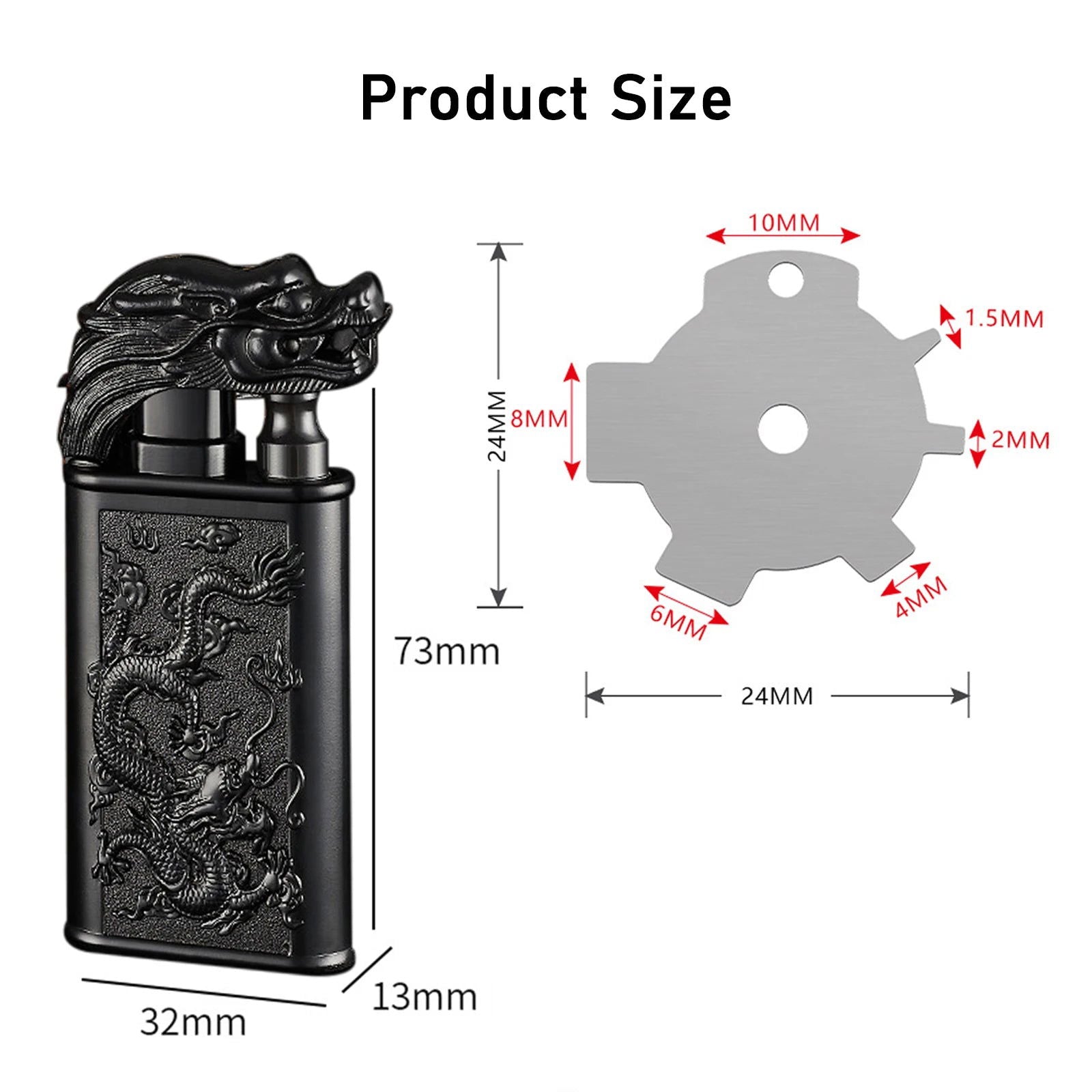 2 Pack Cool Dragon Design Magic Dual Flame Torch Lighter - Kart It Up   -  