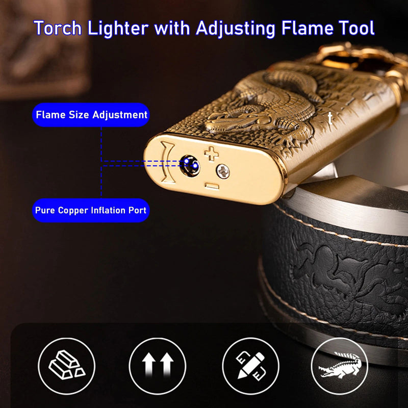 2 Pack Cool Dragon Design Magic Dual Flame Torch Lighter - Kart It Up   -  