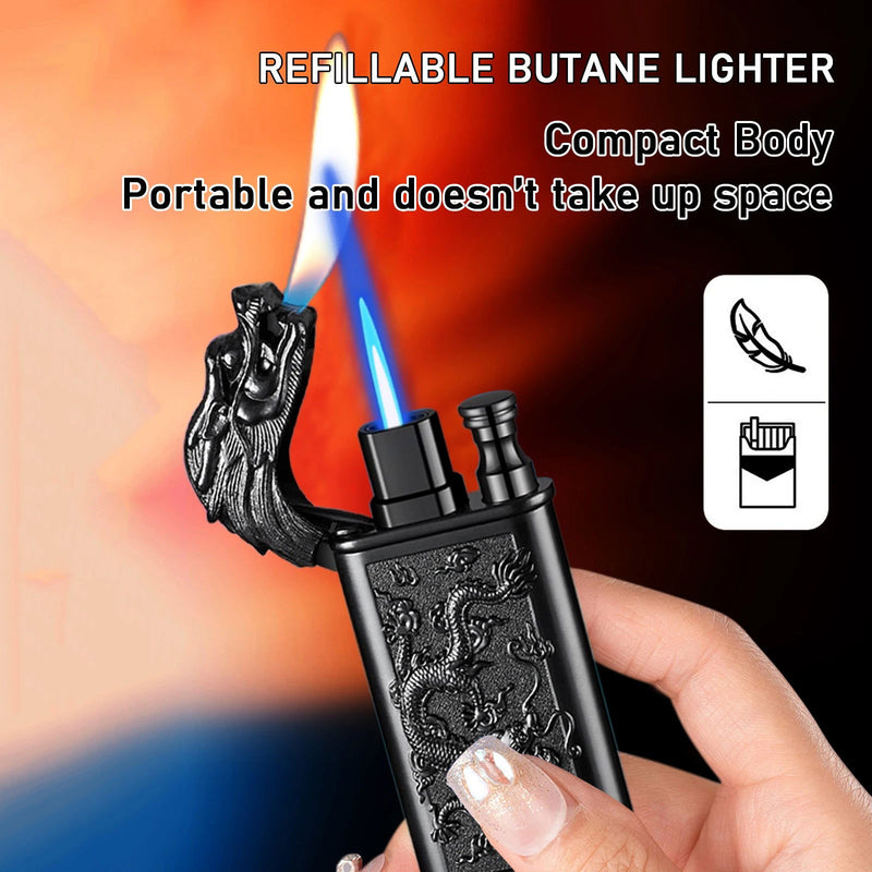 2 Pack Cool Dragon Design Magic Dual Flame Torch Lighter - Kart It Up   -  