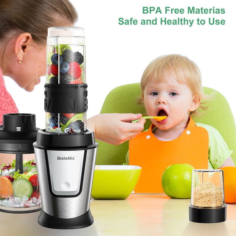 3-in-1 Multifunctional Food Processor 700W Portable Juicer Blender - Kart It Up   -  