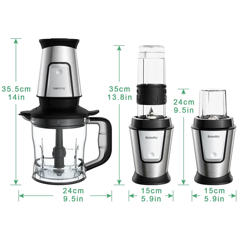 3-in-1 Multifunctional Food Processor 700W Portable Juicer Blender - Kart It Up   -  