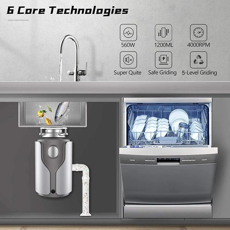 560W Food Waste Disposer 1200ml Capacity Food Crusher - Kart It Up   - 560W Food Waste Disposer 1200ml Capacity Food Crusher - Kart It Up   - 560W Food Waste Disposer 1200ml Capacity Food Crusher - Kart It Up   - 560W Food Waste Disposer 1200ml Capacity Food Crusher - Kart It Up  - 560W Food Waste Disposer 1200ml Capacity Food Crusher - Kart It Up  -  -  