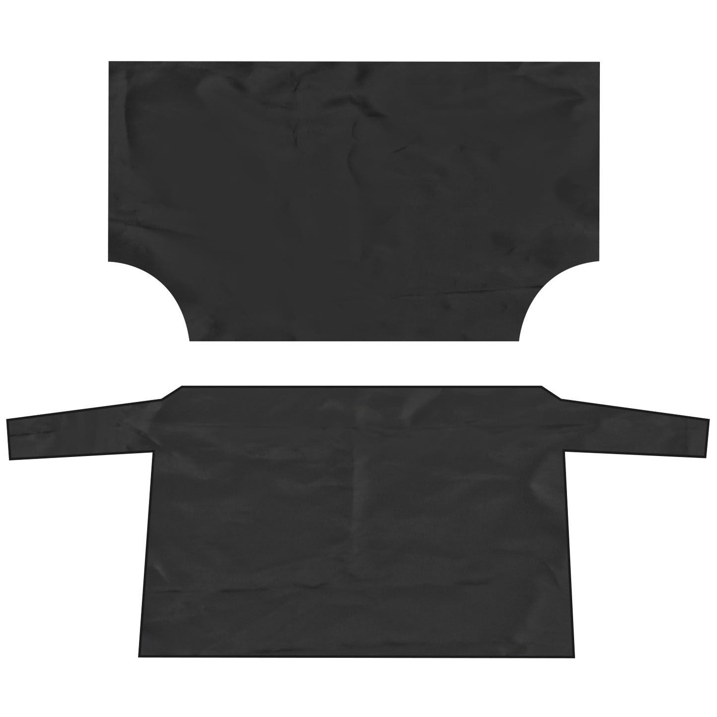 Magnetic Car Windshield Cover Snow Sun Dust Protection, top and bottom view of the cover.