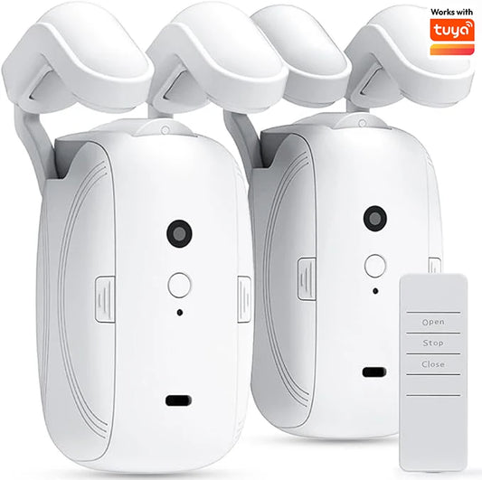 Electric Curtain Opener with Remote — Motorized & Quiet (Set of 2)