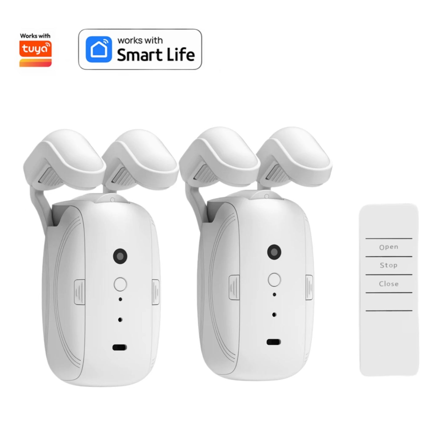 Electric Curtain Opener with Remote — Motorized & Quiet (Set of 2)
