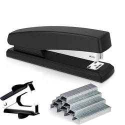 Stapler, Staplers For Desk, Stapler For Classroom, Office Stapler, With 1 Pcs Stapler Remover Puller, 1000 Pcs Staples 24/6mm.