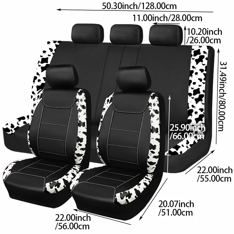 AUTO PLUS Universal Printing Faux Leather Car Seat Covers - Kart It Up   -  