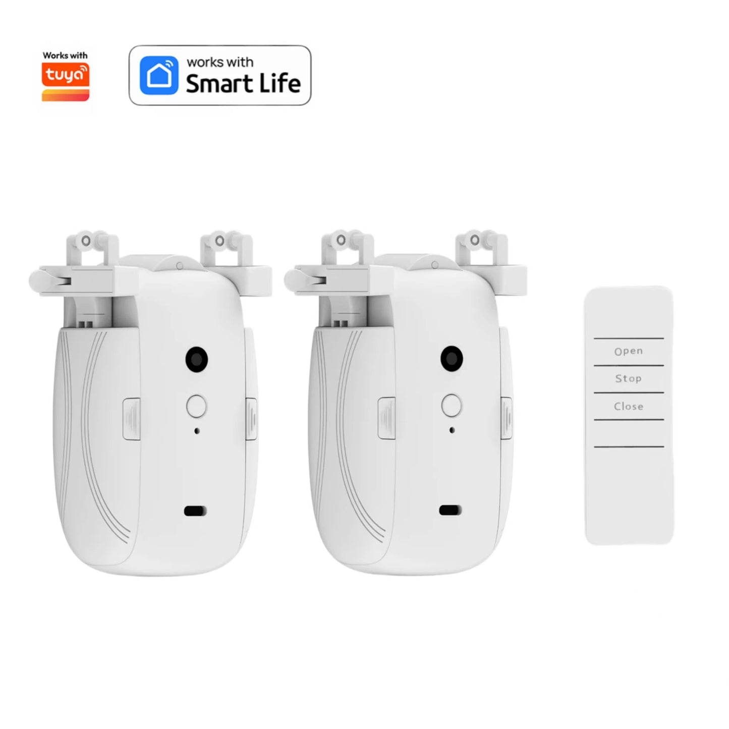 Electric Curtain Opener with Remote — Motorized & Quiet (Set of 2)