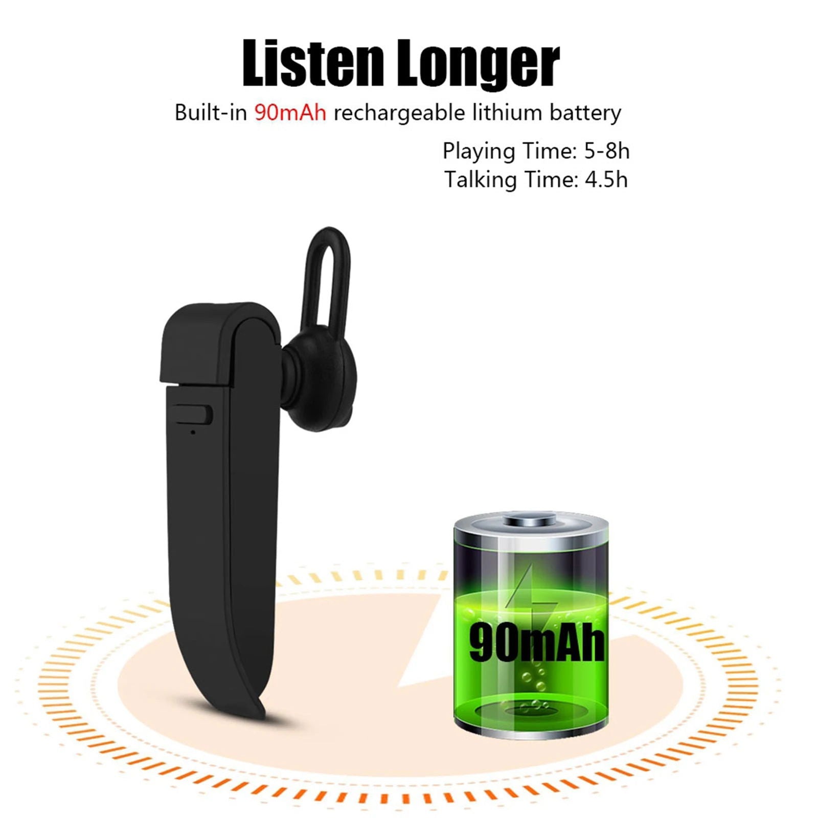 Bluetooth Wireless Earphone Portable Business Headphone - Kart It Up   -  