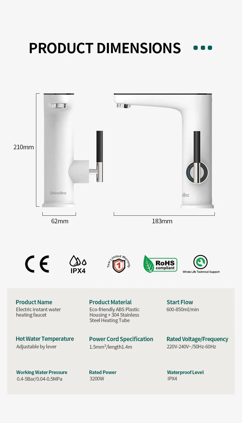Briwellna Electric Water Heater - Kart It Up   - Briwellna Electric Water Heater - Kart It Up   - Briwellna Electric Water Heater - Kart It Up  - Briwellna Electric Water Heater - Kart It Up  -  