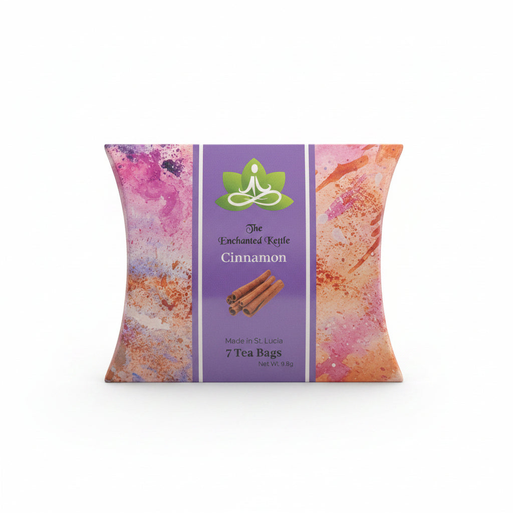 The Enchanted Kettle Cinnamon Herbal Tea | Saint Lucian Artisan Tea | 7 Tea Bags | Small Batch from St. Lucia