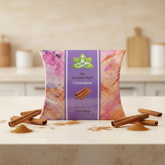 The Enchanted Kettle Cinnamon Herbal Tea | Saint Lucian Artisan Tea | 7 Tea Bags | Small Batch from St. Lucia
