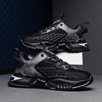 Fashion Outdoor Jogging Sports Shoes Mesh Breathable Cushioning Black Basket Running Shoes for Men - Kart It Up   -  