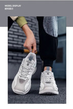 Fashion Outdoor Jogging Sports Shoes Mesh Breathable Cushioning Black Basket Running Shoes for Men - Kart It Up   -  