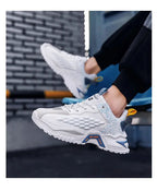 Fashion Outdoor Jogging Sports Shoes Mesh Breathable Cushioning Black Basket Running Shoes for Men - Kart It Up   -  
