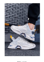 Fashion Outdoor Jogging Sports Shoes Mesh Breathable Cushioning Black Basket Running Shoes for Men - Kart It Up   -  