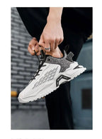 Fashion Outdoor Jogging Sports Shoes Mesh Breathable Cushioning Black Basket Running Shoes for Men - Kart It Up   -  