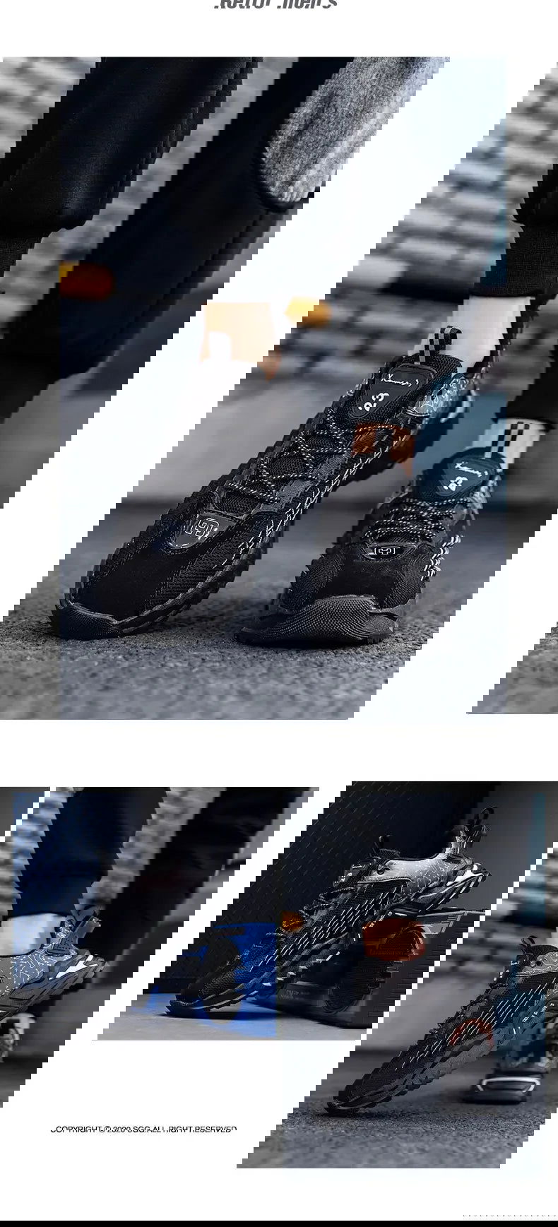 Fashion Outdoor Jogging Sports Shoes Mesh Breathable Cushioning Black Basket Running Shoes for Men - Kart It Up   -  