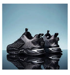 Fashion Outdoor Jogging Sports Shoes Mesh Breathable Cushioning Black Basket Running Shoes for Men - Kart It Up   -  