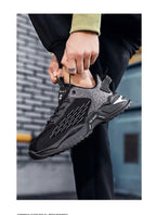Fashion Outdoor Jogging Sports Shoes Mesh Breathable Cushioning Black Basket Running Shoes for Men - Kart It Up   -  
