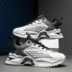 Fashion Outdoor Jogging Sports Shoes Mesh Breathable Cushioning Black Basket Running Shoes for Men - Kart It Up   -  