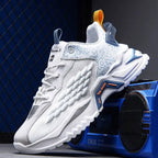 Fashion Outdoor Jogging Sports Shoes Mesh Breathable Cushioning Black Basket Running Shoes for Men - Kart It Up   -  