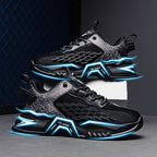 Fashion Outdoor Jogging Sports Shoes Mesh Breathable Cushioning Black Basket Running Shoes for Men - Kart It Up   -  