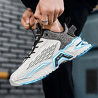 Fashion Outdoor Jogging Sports Shoes Mesh Breathable Cushioning Black Basket Running Shoes for Men - Kart It Up   -  