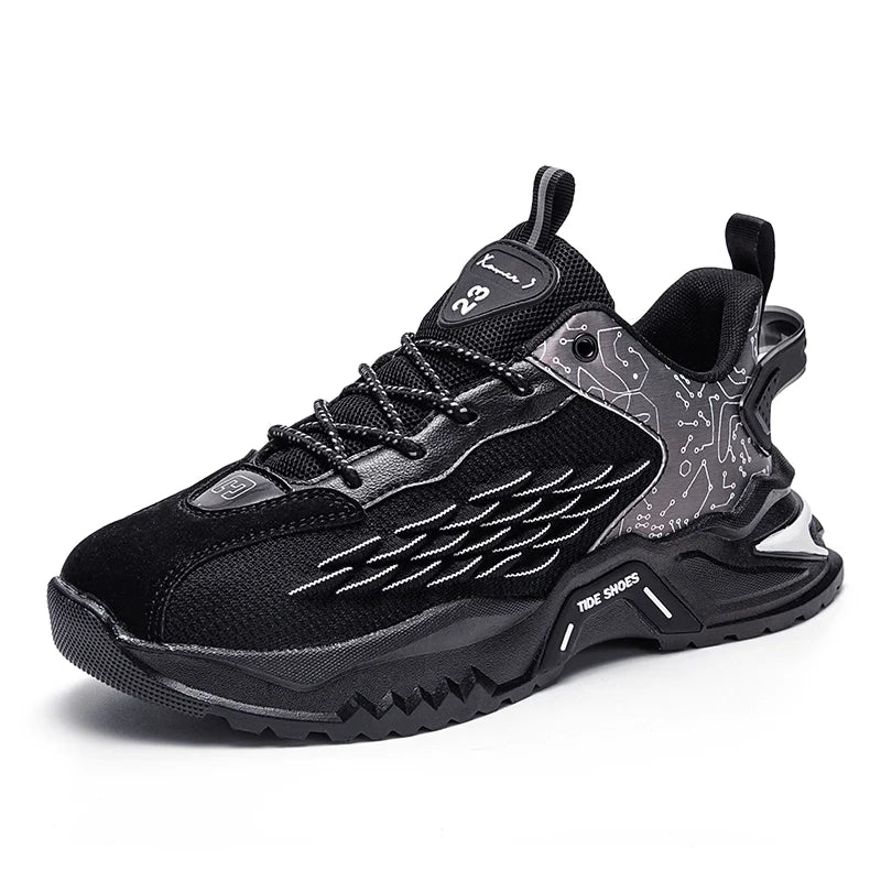 Fashion Outdoor Jogging Sports Shoes Mesh Breathable Cushioning Black Basket Running Shoes for Men - Kart It Up   - 41280834273367|41280834306135|41280834338903|41280834371671|41280834404439|41280834437207|41280834469975|41280834502743 