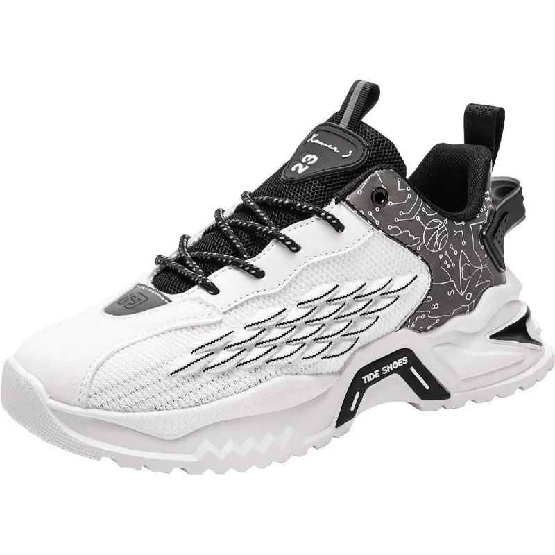 Fashion Outdoor Jogging Sports Shoes Mesh Breathable Cushioning Black Basket Running Shoes for Men - Kart It Up   - 41280834797655|41280834830423|41280834863191|41280834895959|41280834928727|41280834961495|41280834994263|41280835027031 