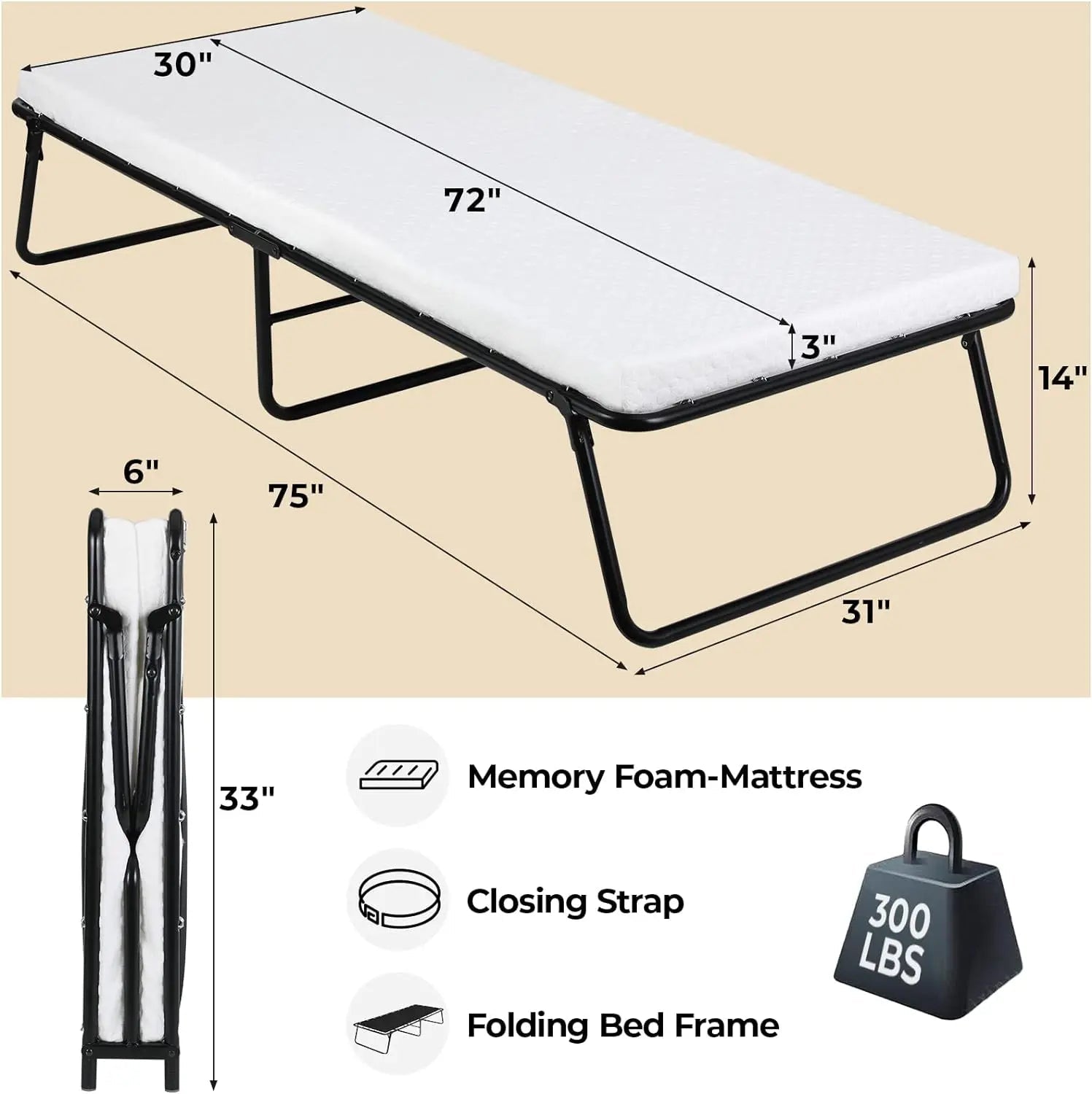 Folding Bed With Memory Foam Mattress - Kart It Up   - Folding Bed With Memory Foam Mattress - Kart It Up   - Folding Bed With Memory Foam Mattress - Kart It Up   - Folding Bed With Memory Foam Mattress - Kart It Up   - Folding Bed With Memory Foam Mattress - Kart It Up   - Folding Bed With Memory Foam Mattress - Kart It Up  - Folding Bed With Memory Foam Mattress - Kart It Up  -  -  