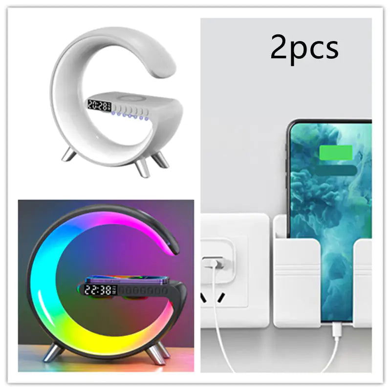 G Shaped LED Lamp, Bluetooth Speaker and Wireless Charger - Kart It Up   - G Shaped LED Lamp, Bluetooth Speaker and Wireless Charger - Kart It Up   - G Shaped LED Lamp, Bluetooth Speaker and Wireless Charger - Kart It Up  - G Shaped LED Lamp, Bluetooth Speaker and Wireless Charger - Kart It Up  -  