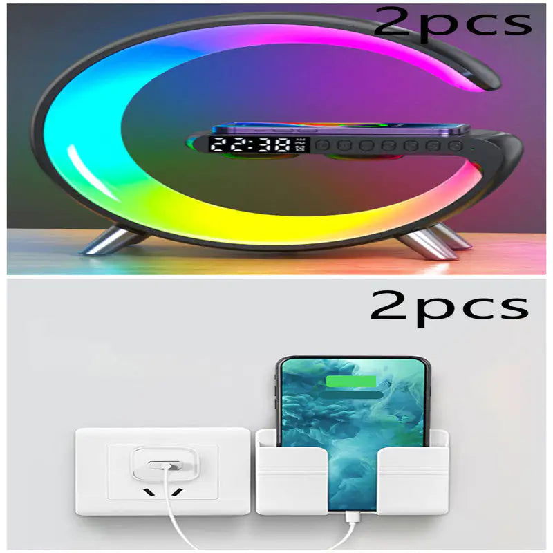 G Shaped LED Lamp, Bluetooth Speaker and Wireless Charger - Kart It Up   - G Shaped LED Lamp, Bluetooth Speaker and Wireless Charger - Kart It Up   - G Shaped LED Lamp, Bluetooth Speaker and Wireless Charger - Kart It Up  - G Shaped LED Lamp, Bluetooth Speaker and Wireless Charger - Kart It Up  -  